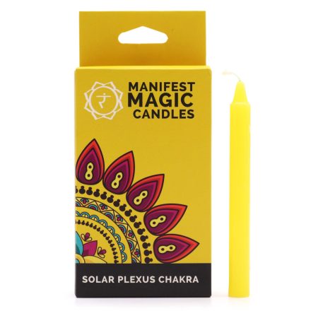 Solar Plexus Chakra - Manifesztációs Gyertyák (12 darab) - Sárga