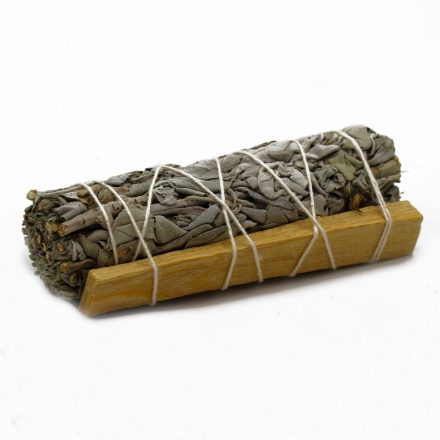 Füstölő Köteg Fehér Zsálya és Palo Santo (10 cm)